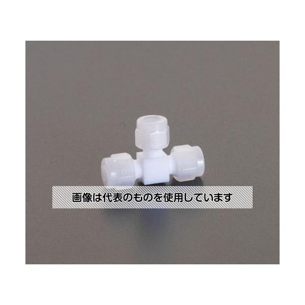 Rakuten - エスコ 4mm ユニオン(ティー /フッ素樹脂製) EA425HF-4 入数：1個