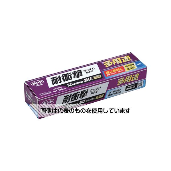 【アズワン AS ONE】実験室設備 工具類 工具、道具 ●金属、コンクリート等、硬い素材の接着に最適です。 ●新ポリマー(シリル化ウレタン樹脂)を採用し、固着スピードと透明性を飛躍的に向上させました。 ●超速硬化・強力・耐久性に優れています。 ●無溶剤タイプです。 ●ポリエチレン、ポリプロピレンには、接着しません。 ●金属、木材、コンクリート、ステンレス同士の接着。 ●硬質プラスチック同士の接着。 商品の仕様 ●色：クリヤー ●容量(mL)：120 ●チューブタイプ ●材質／仕上：主成分：シリル化ウレタン樹脂 ●原産国：日本 ●コード番号：398-1282 【※ご注意ください】商品は代表の画像を使用しています。