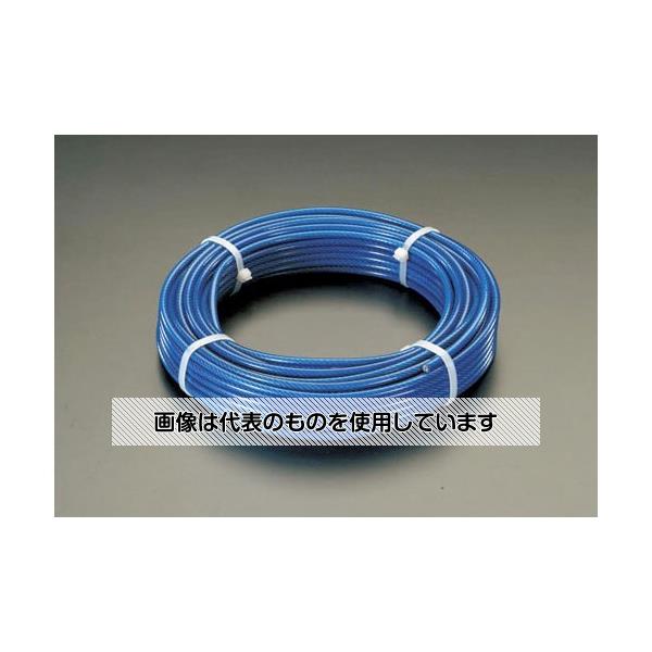 アズワン(AS ONE) 4/ 6mmx100m/6x 7 ワイヤーロープ(スチール製・PVCコート) EA628SM-400 入数:1巻