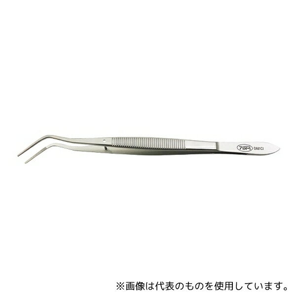 YDM DA81C1 ピンセット(無鈎)溝付き 160mm