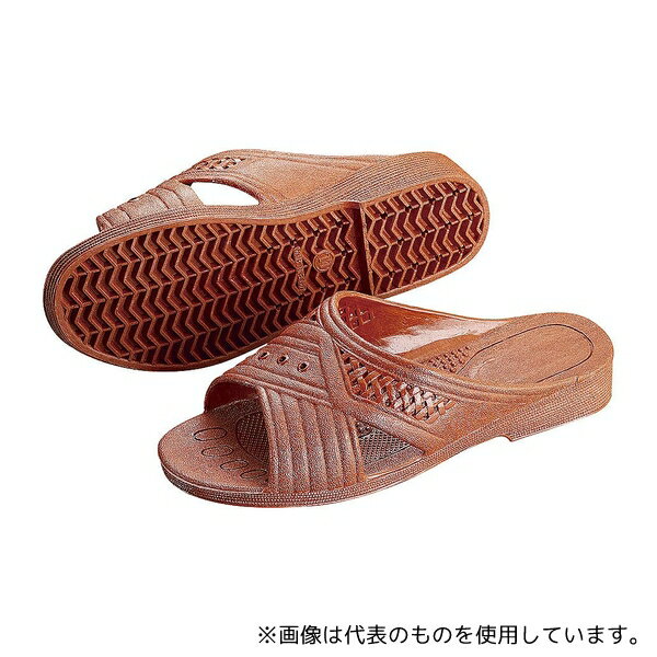 アスカ商事 SSV3905 紳士シャワーサンダル 前あき L レンガ