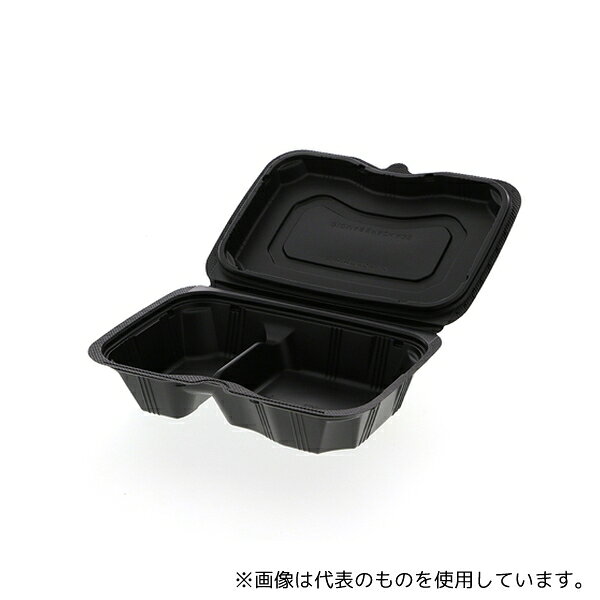 乐天商城 - リスパック 4450550 食品容器 バイオデリカシェルBOX 60-1 黒 25枚入