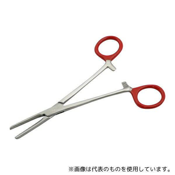 TAIYU(大祐医科工業) SPS-5013-R チューブ鉗子(カラーコーティング) 先端アヤ筋 レッド