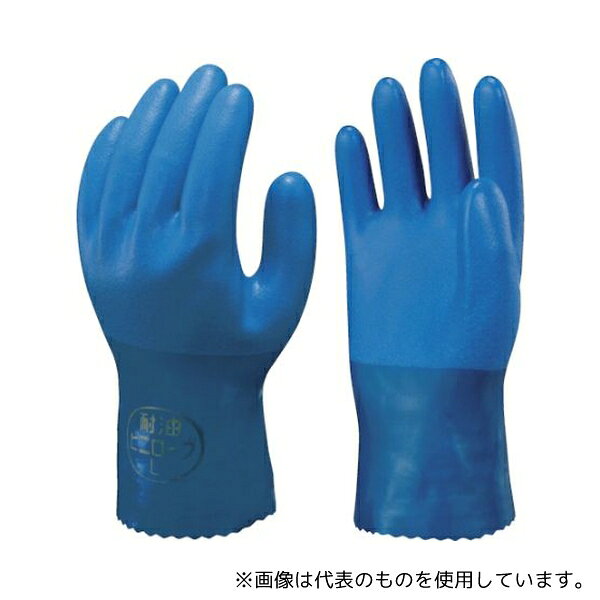 ショーワグローブ NO650-L10P 塩化ビニール手袋 まとめ買い 簡易包装耐油ビニロ-ブ1Pk(袋)=10双入 ブルー Lサイズ