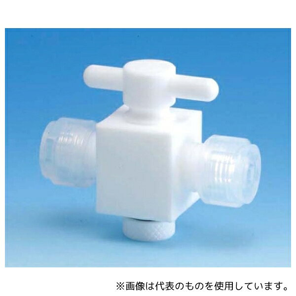 フロン工業 F-2009-003 オールPTFE2方バルブ 10φ(接続型)