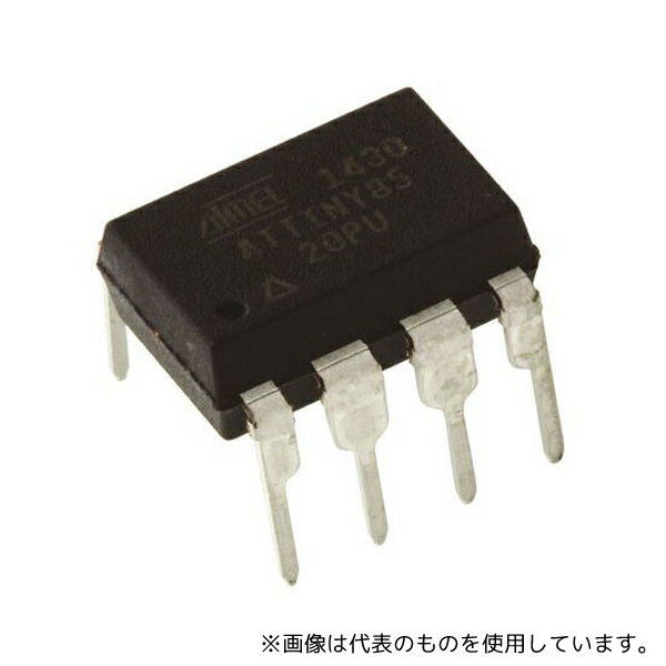 Microchip ATTINY85-20PU Technology マイコン 8ビット RISC AVR 20MHz 8 kB フラッシュ 8-Pin PDIP 1袋(5個入)