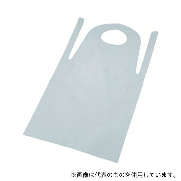トラスコ中山 TAPE-W ポリエチレン使い捨てエプロン サイズフリー ホワイト (50枚入)