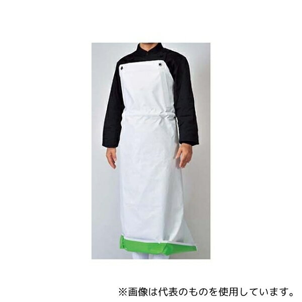 江部松商事 7748450 抗菌フィット前掛ガードロン M 白/緑