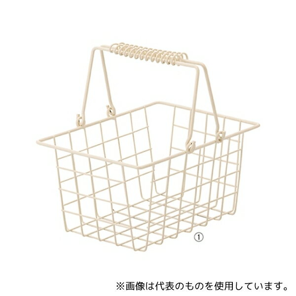 ストア・エキスプレス 61-380-2-7 ワイヤーバスケット L アイボリー 入数1個(3)