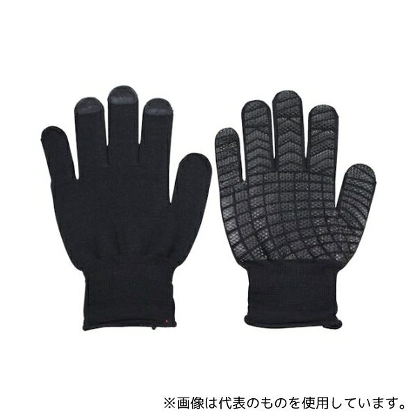 福徳産業 808-L-BLK すべり止め手袋 バージョンアップ吸ちゃん ブラック L