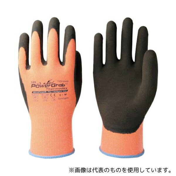 東和コーポレーション 328-M 防寒天然ゴムコート手袋 PowerGrab Thermodex M