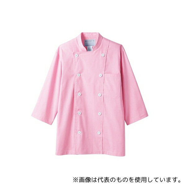 住商モンブラン 6-573 LL コックジャケット男女兼用 7分袖 ピンク