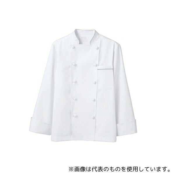 住商モンブラン 6-971 M コックコート 男女兼用 長袖 白/グレー