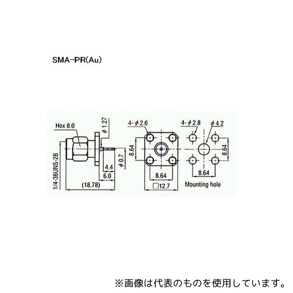 トーコネ SMA-PR(Au) SMAコネクター(PLUG RECEPTACLES)