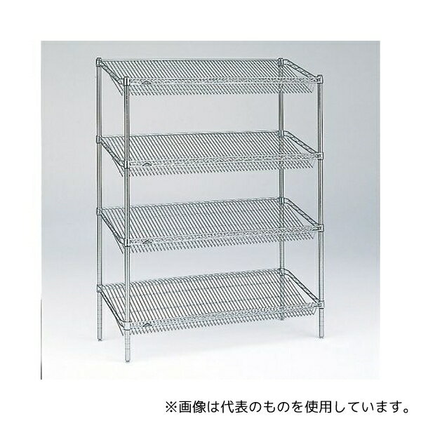 エレクター ST1220STP1590W4 スランテッドエレクター・シェルフ W1212×D460×H1587mm(P) DB付 4段