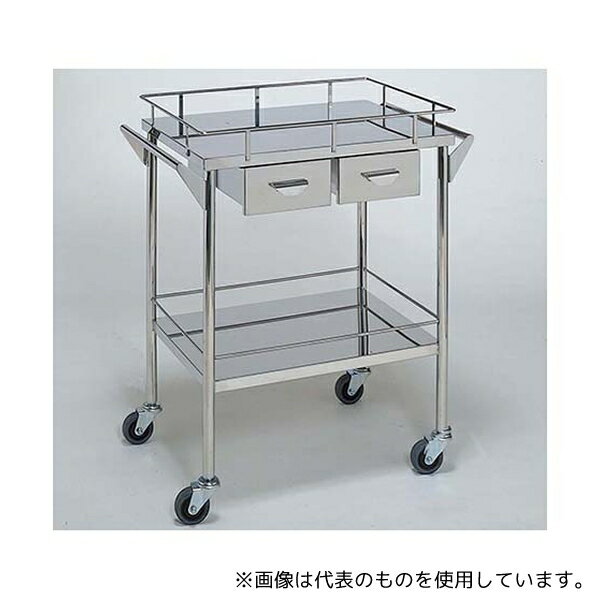 柏ステンレス工業 ステンレスワコ゛ン(ヒキタ゛シツ゛ケ)MB-1531 ステンレスワゴン 回診車(静音仕様) ..