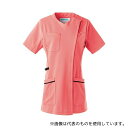 KAZEN 981-44 M レディススクラブジャケット半袖 オレンジxネイビー M