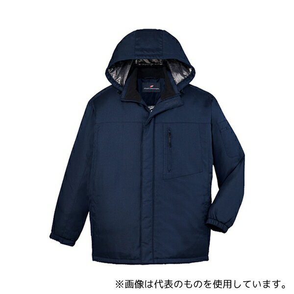 WHISEL(自重堂) 48483 ハーフコート(フード付) ネービー 5L