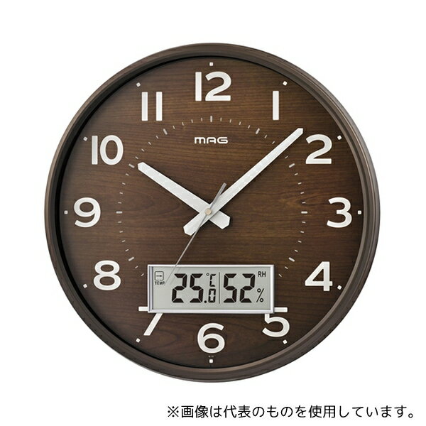 ノア精密 W-776 BR-Z MAGデジアナ電波掛時計 ゴーフルBR