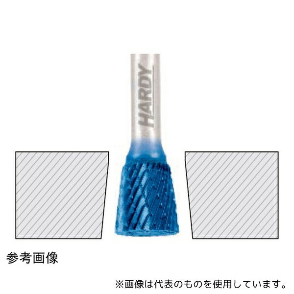 HARDY TCN 060803 C7 EC HARDY 超硬ロータリーバー ブルーコーティングN型 逆円錐 ダブルカット 6×44mm