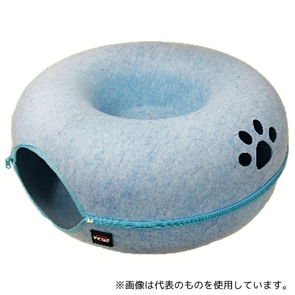 ペットアイ まるでマカロンぐるぐるベッド ブルー