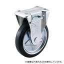 トラスコ中山 TKB-100 プレス製ゴムキャスター 固定ストッパー付 Φ100(4)