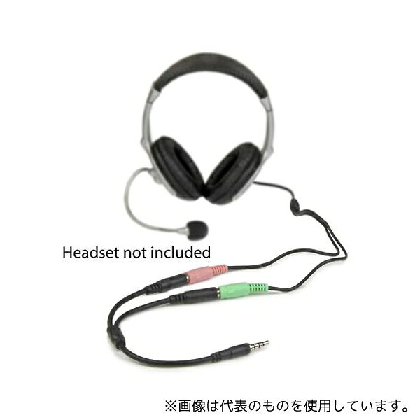 StarTech.com MUYHSMFF オーディオ変換ケーブル 4極ミニプラグ(オス)- 2x 3極ステレオミニジャック(メス)