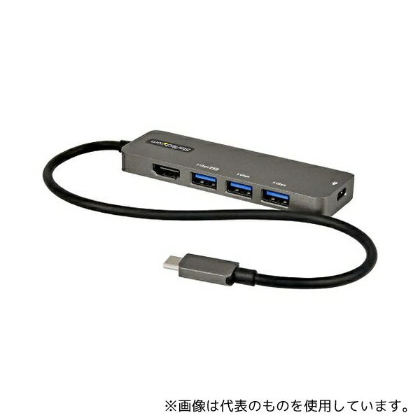 StarTech.com DKT30CHPD3 USB Type-C マルチ変換アダプター/USB-C - HDMI 2.0b 4K60Hz(HDR10)/100W Power Deliveryパススルー対応/USB 3.0 ポートx4/USB-Cマルチハブ