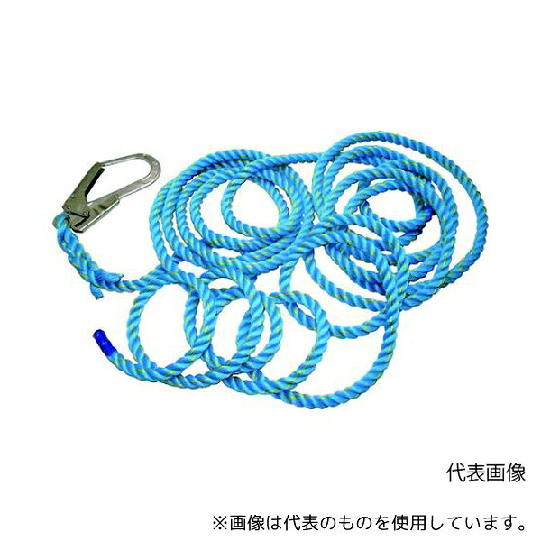 まつうら工業 NEW-TETORON-1615BLUE 青色ニューテトロン親綱(垂直用)16mmΦ×15m 片側フック付