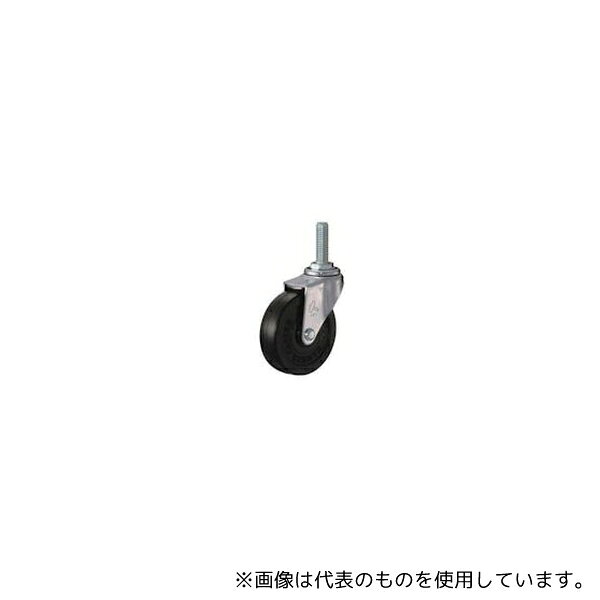 ハンマーキャスター 420EAR75 E型 ねじ式 自在 ゴム車75mm M12XP1.75XL35