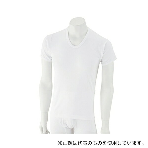 ケアファッション 38021-03 紳士半袖U首シャツ(2枚組) ホワイト LL