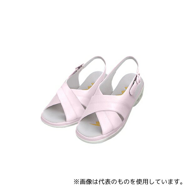 ビーウェル PN00202 パーフェクトナース(ナースシューズ) クロスバンド ピンク L