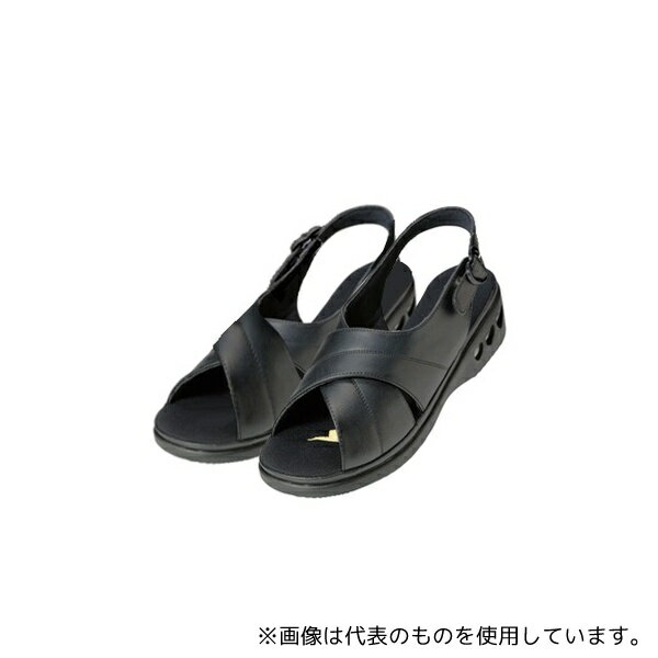 ビーウェル PN00203 パーフェクトナース(ナースシューズ) クロスバンド ブラック M