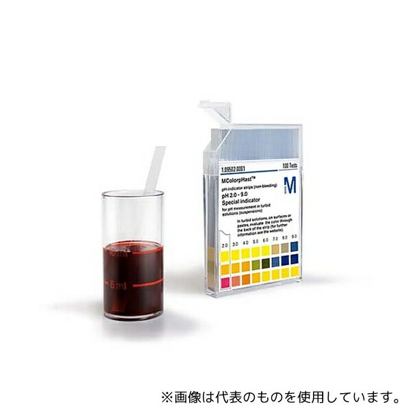 Merck 1.09502.0001 pHインジケーターストリップ pH2.0-9.0 ノンブリーディング(濁度のある溶液(懸濁液..