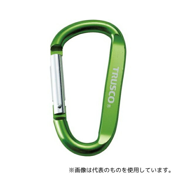 トラスコ中山 TKN880GN カラビナ 線径8mmX80mm D型 グリーン