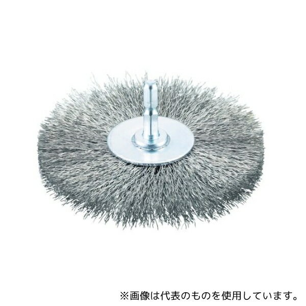 トラスコ中山 TB-6253-60 軸付ホイールブラシ φ100X軸6.35 ステンレス線0.3