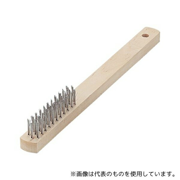 トラスコ中山 TB-5031 木柄3行ブラシ ステンレス線