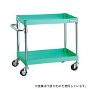 トラスコ中山 PEW-662-G75-YG フェニックスワゴン 600X400 2段 Φ75ゴム車輪 YG色(4)