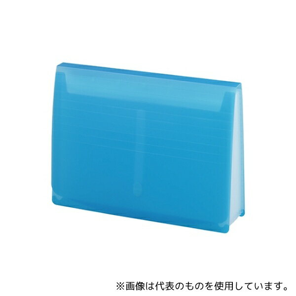 LIHITLAB A5050-8 AQUA DROPs エクスパンディングファイル 8青 A-5050