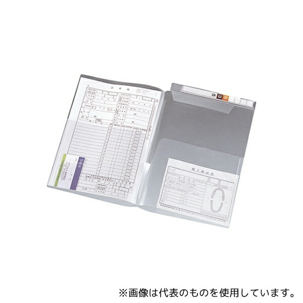 LIHITLAB HK2004 カルテフォルダー(フラップ付)ダブル＜横型＞ 1箱(100枚入)