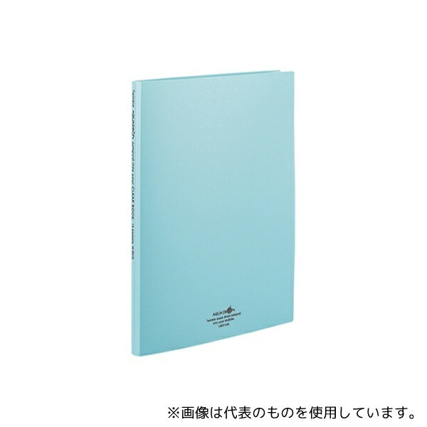 LIHITLAB N5015-28 AQUA DROPs クリヤーブック＜ポケット交換タイプ＞ 28青緑 N-5015