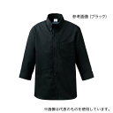 KAZEN 614-05 3L メンズシャツ七分袖 ブラック 3L