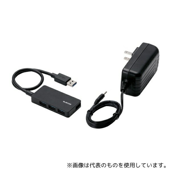 エレコム U3HS-A420SBK タブレット用4ポートUSB3.0ハブ(セルフパワー) ブラック