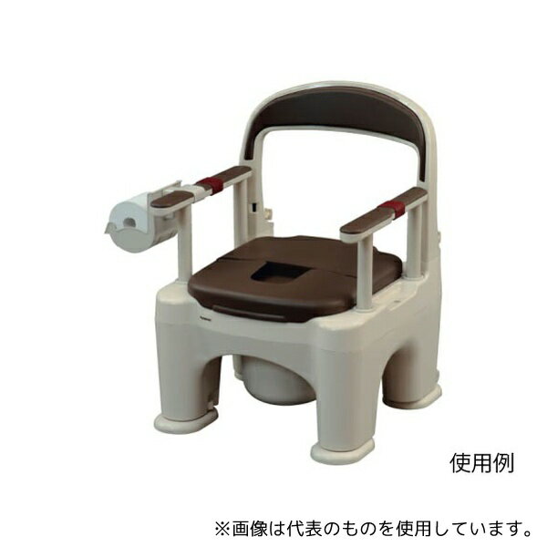 パナソニックエイジフリー PN-L30212B ポータブルトイレ〈座楽〉ラフィーネ脱臭ソフト便座(前後傾斜脚付き) モカブラウン