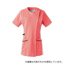 KAZEN 981-44 L レディススクラブジャケット半袖 オレンジxネイビー L