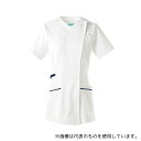 KAZEN 981-18 LL レディススクラブジャケット半袖 ホワイトxネイビー LL