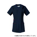 KAZEN 981-48 3L レディススクラブジャケット半袖 ネイビーxプラム 3L