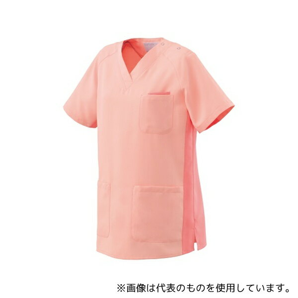 オンワード HS-8002 スクラブ シャーベットオレンジ×コーラル L