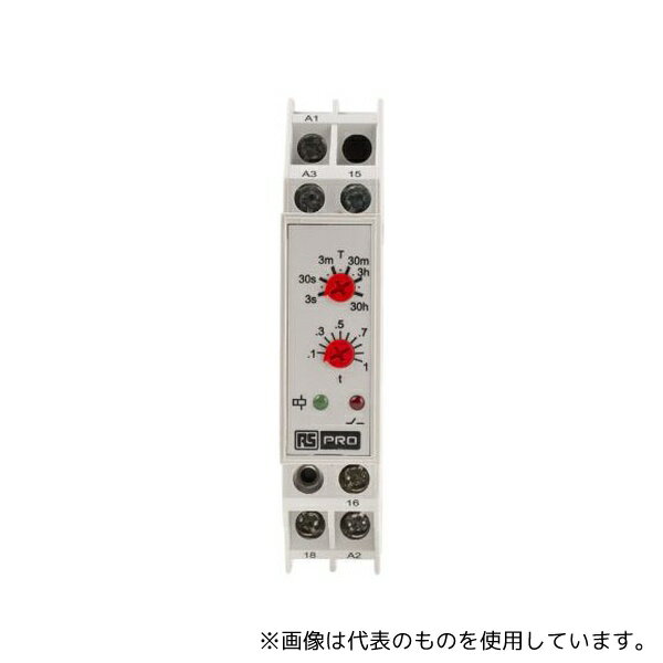 RS Pro 896-6816 遅延リレー オンディレー シングル動作 24 V ac/dc、110 V ac DINレール