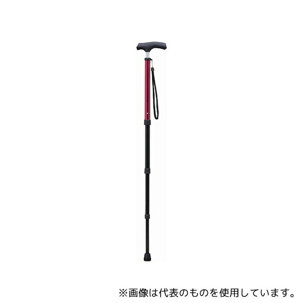 ●ケイ・ホスピア PS-2 ポケットステッキ 伸縮タイプ レッド